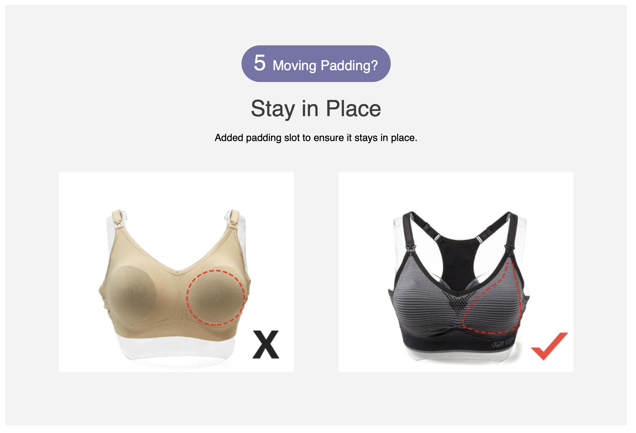 Mamaway Full Function Antibacterial Sports Breastfeeding Bra Black/Grey